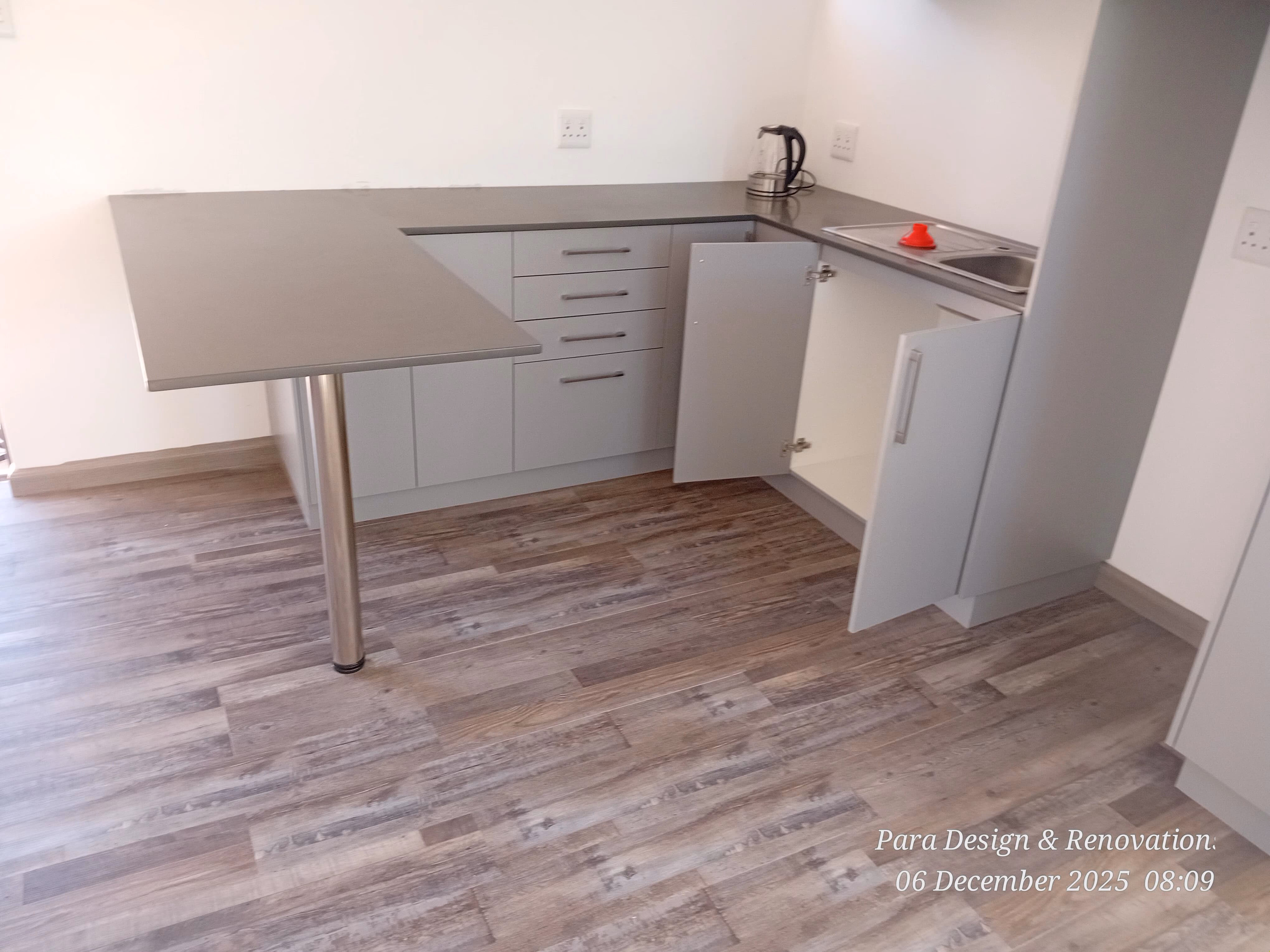 Outdoor paving and landscaping project