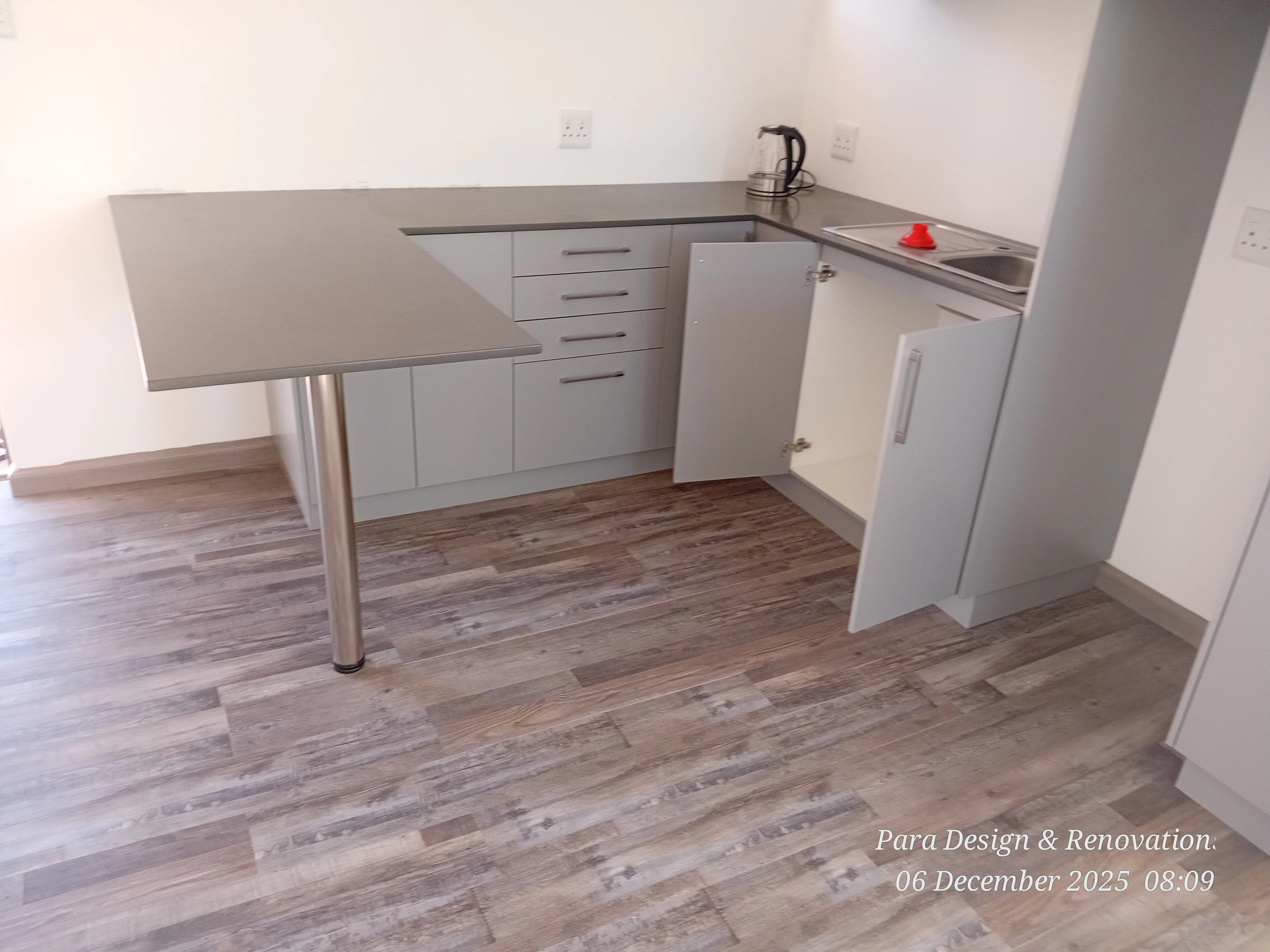 Outdoor paving and landscaping project