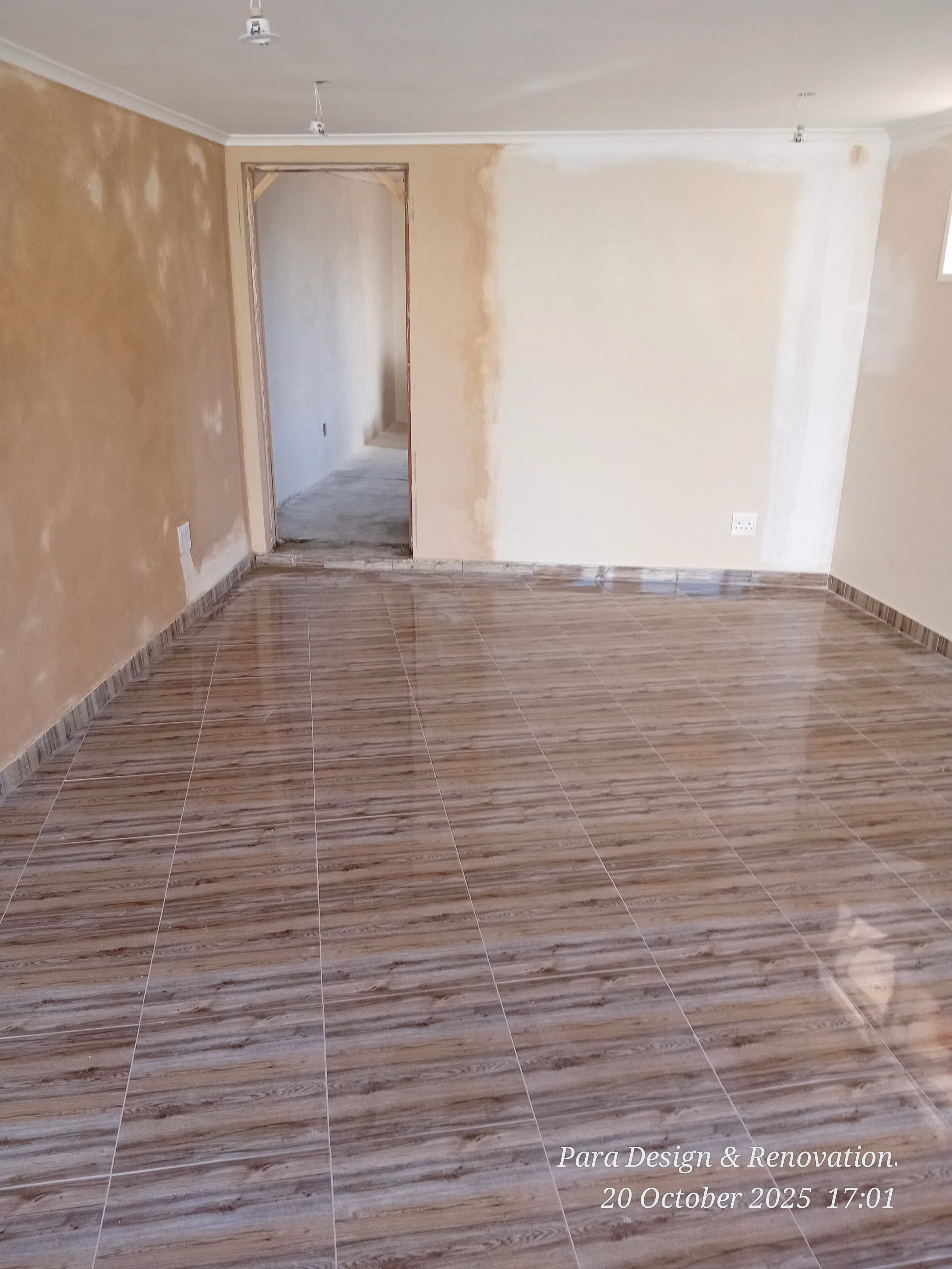 Interior wall plastering and finishing